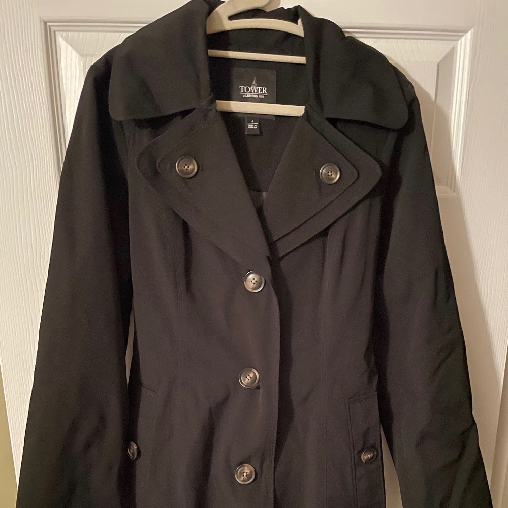 Women's Tower by London Fog Hooded Rain Coat by London Fog